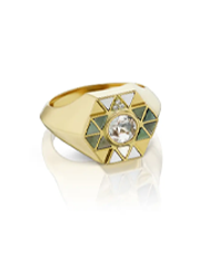 Elements Shell Inlay Pinky Ring