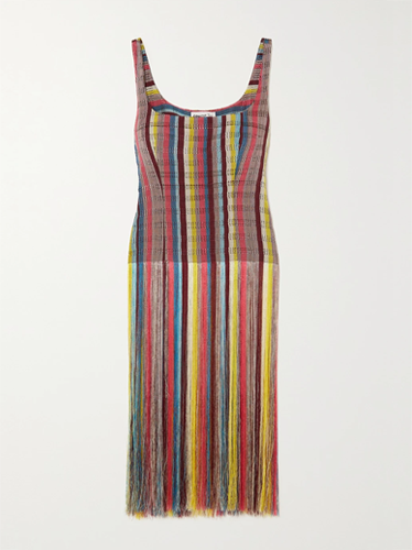 Fringed Striped Woven Top