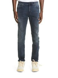 Diagonal Pocket Distressed Men's Skinny Jeans